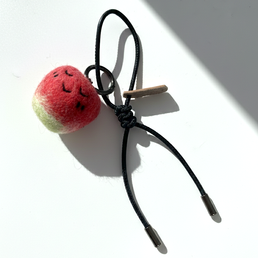 Apple Wool Bag & Keychain Charm - Woobbi