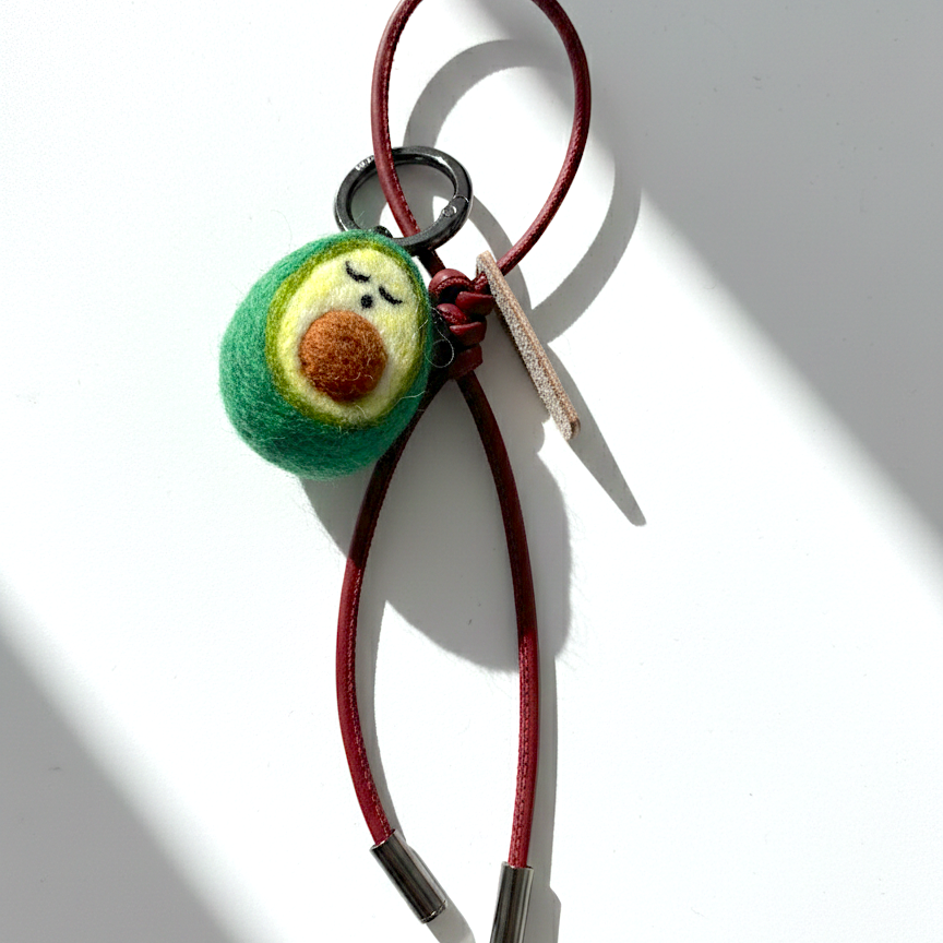 Avocado Wool Bag & Keychain Charm - Woobbi