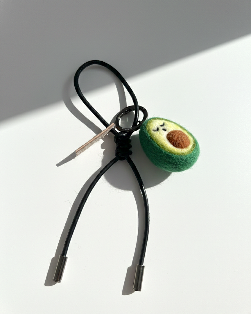 Avocado Wool Bag & Keychain Charm - Woobbi