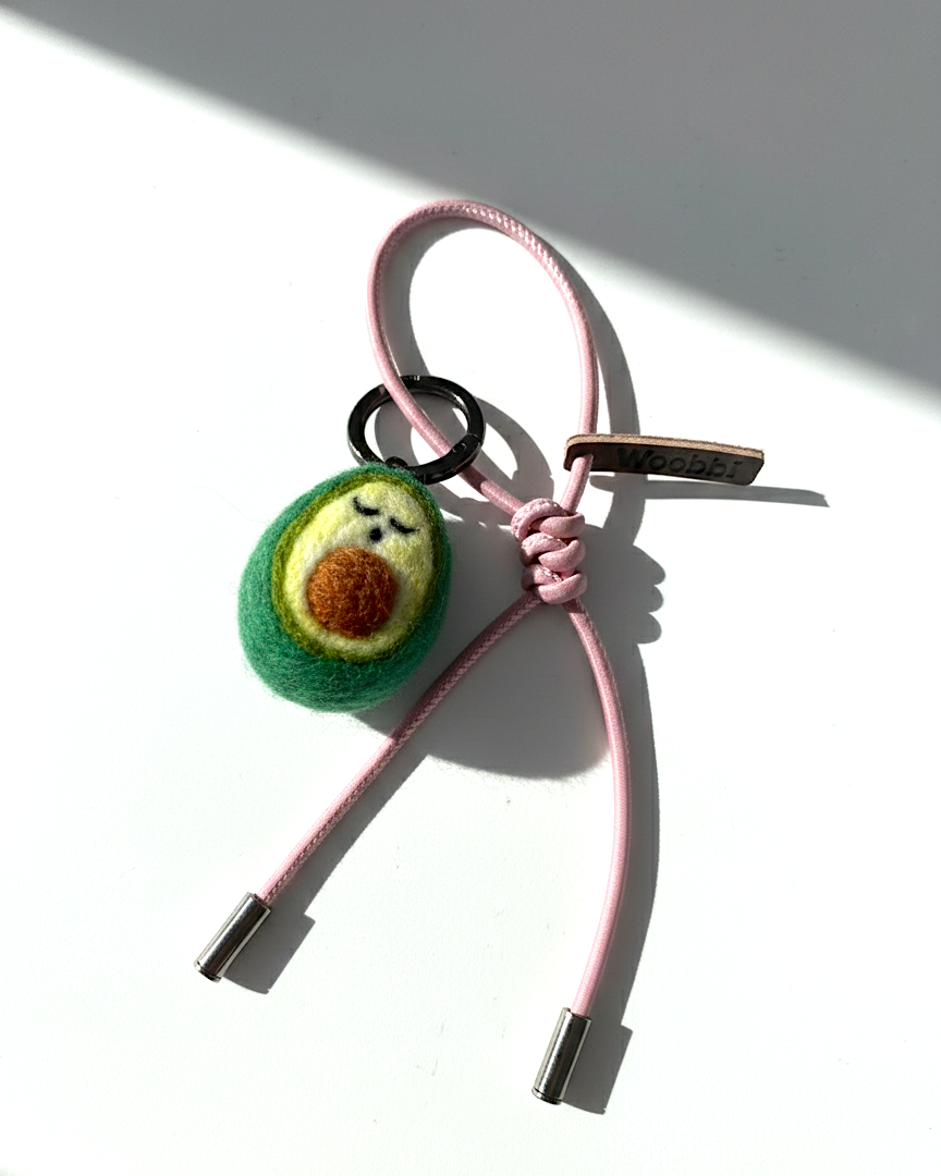 Avocado Wool Bag & Keychain Charm - Woobbi