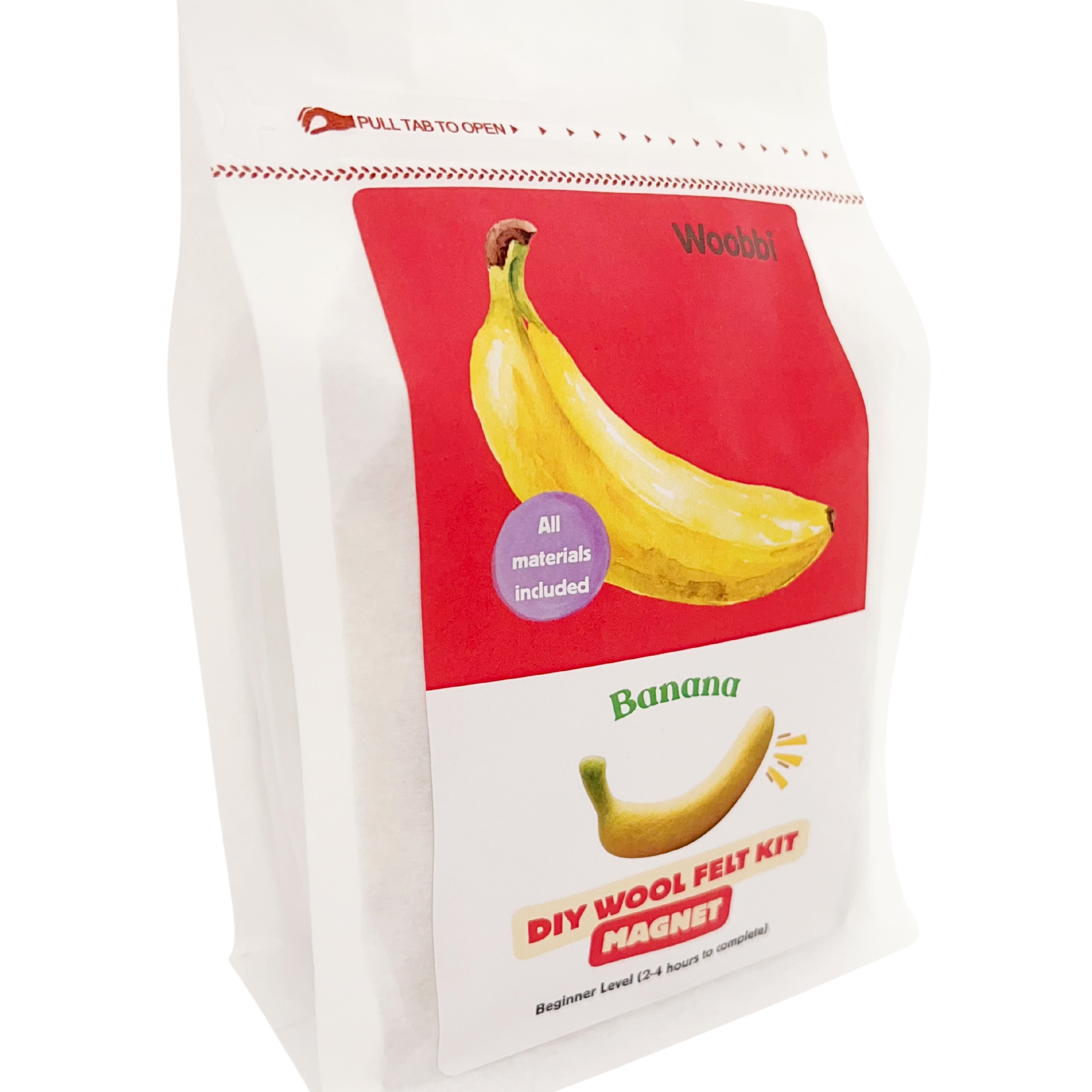 Banana DIY Wool Felt Magnet Kit - Woobbi