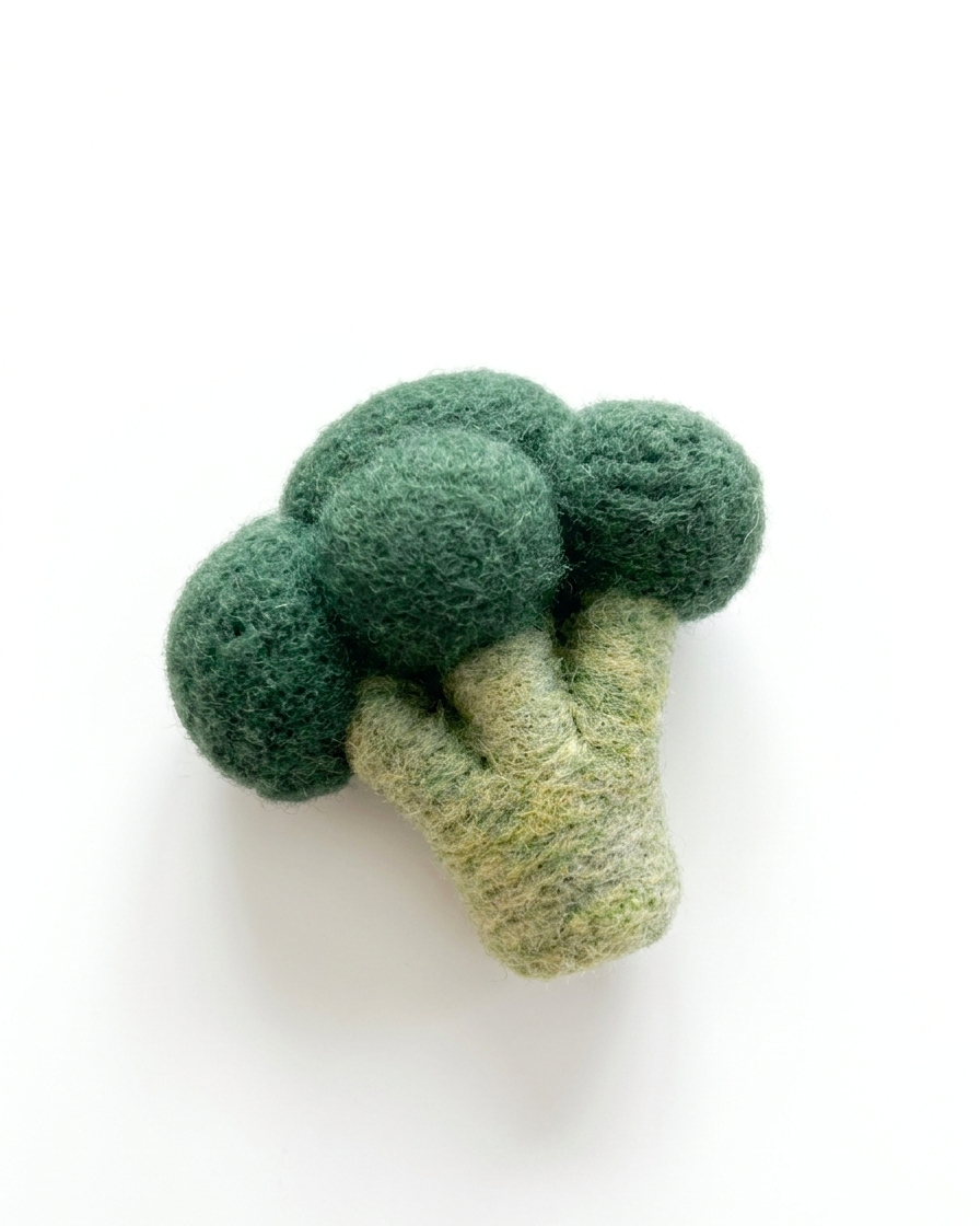 Broccoli Wool Felt Fridge Magnet - Woobbi