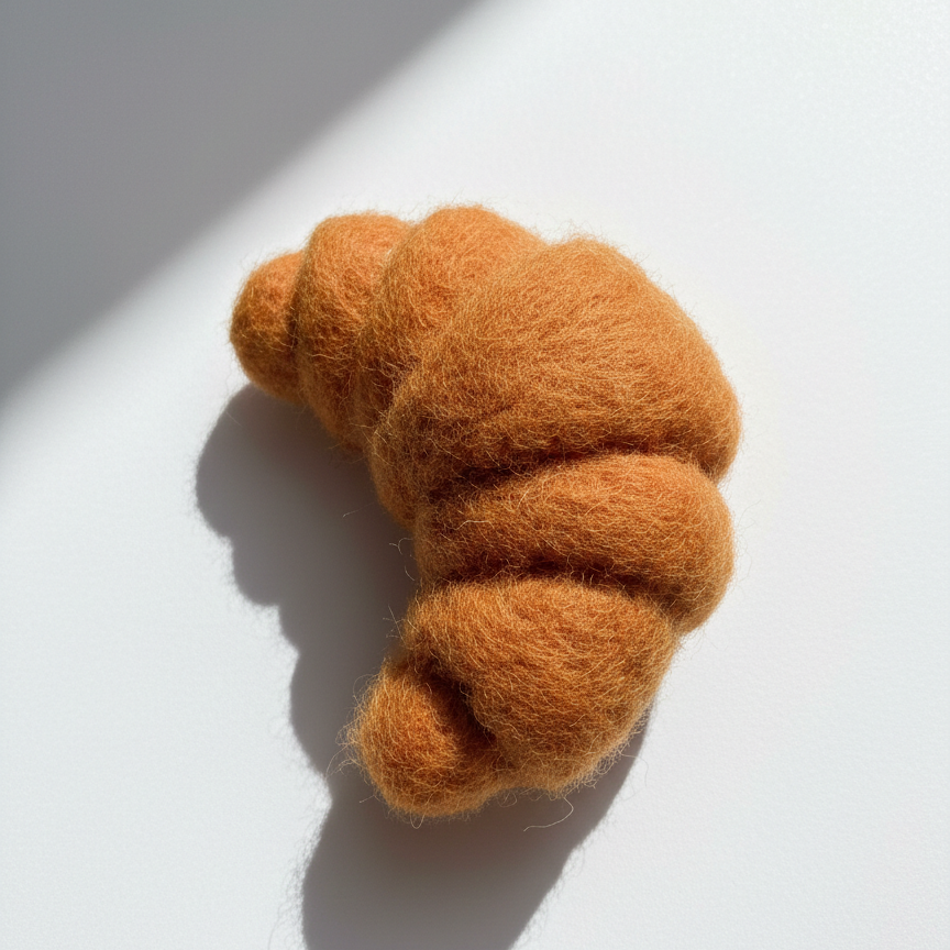 Butter Croissant Wool Magnet - Woobbi