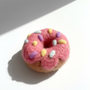 Pink Frosted Donut Wool Magnet - Woobbi