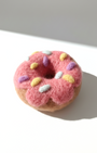 Pink Frosted Donut Wool Magnet - Woobbi