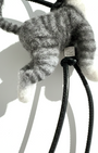 Gray Tabby Cat Wool Charm - Woobbi