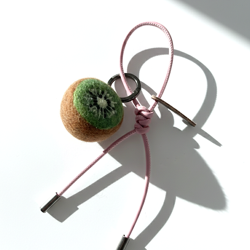 Kiwi Wool Bag & Keychain Charm - Woobbi