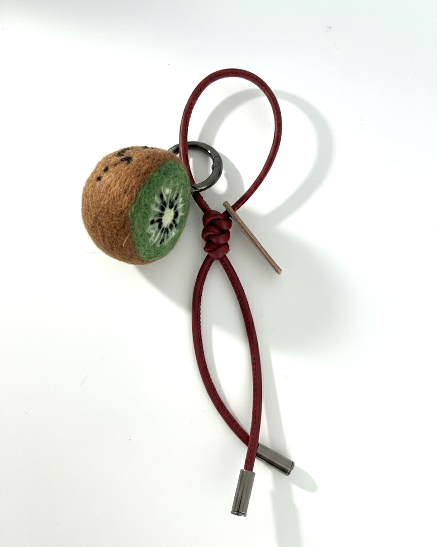 Kiwi Wool Bag & Keychain Charm - Woobbi