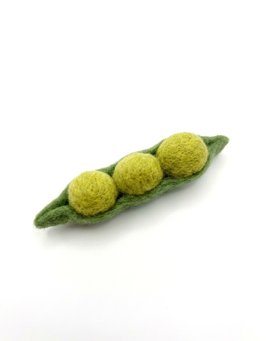 Pea Pod Wool Felt Fridge Magnet - Woobbi