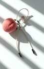 Peach Wool Bag & Keychain Charm - Woobbi