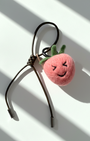 Peach Wool Bag & Keychain Charm - Woobbi