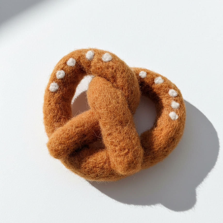 Pretzel Wool Magnet - Woobbi