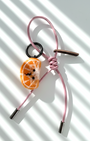 Tangerine Slice Wool Bag & Keychain Charm - Woobbi