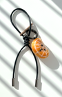 Tangerine Slice Wool Bag & Keychain Charm - Woobbi