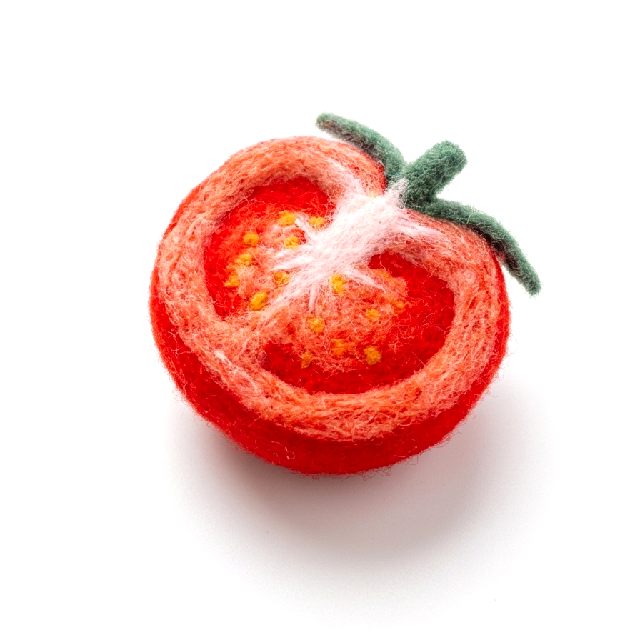 Tomato Wool Felt Fridge Magnet - Woobbi