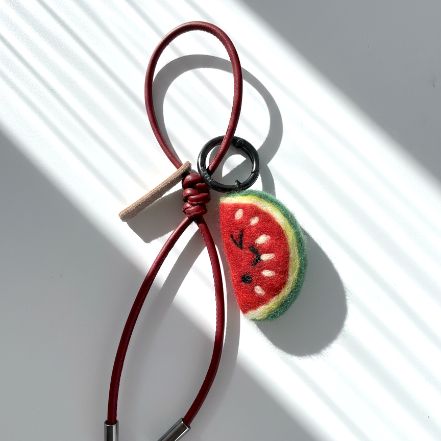 Watermelon Wool Bag & Keychain Charm - Woobbi